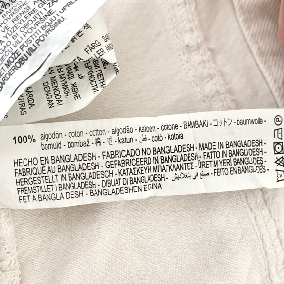 ZARA White Denim Button Down Mini Jacket Shirt Dress - Picture 15 of 15